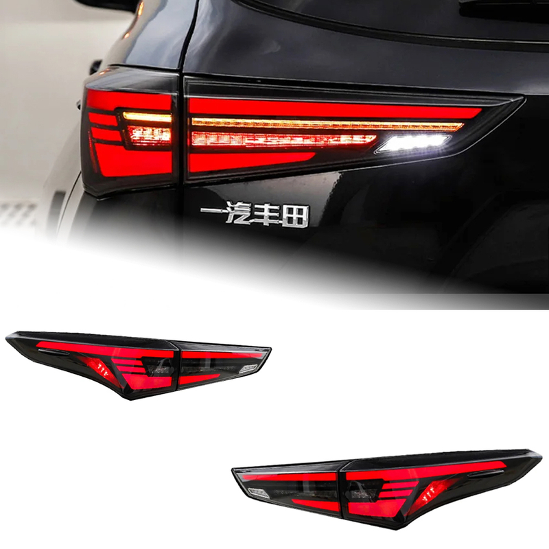 AKD Car Styling for Toyota Highlander LED Tail Light 2021-2022 New Kluger Rear Lamp DRL Dynamic Signal Brake Reverse Accessories