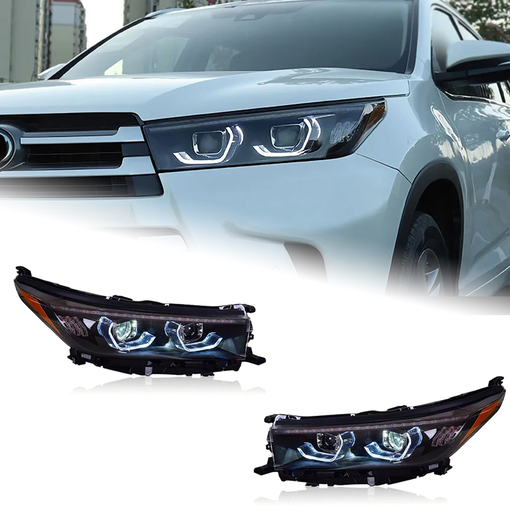 AKD Car Styling Headlights for Toyota Highlander LED Headlight 2018-2020 Kluger Angel Eye DRL Animation Blue Automotive Accessories