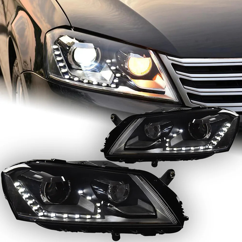 AKD Car Lights For VW Passat B7 EU 2012-2016 Magotan LED Auto Headlights Assembly Upgrade Tears Eye Design Signal Lamp Accessories