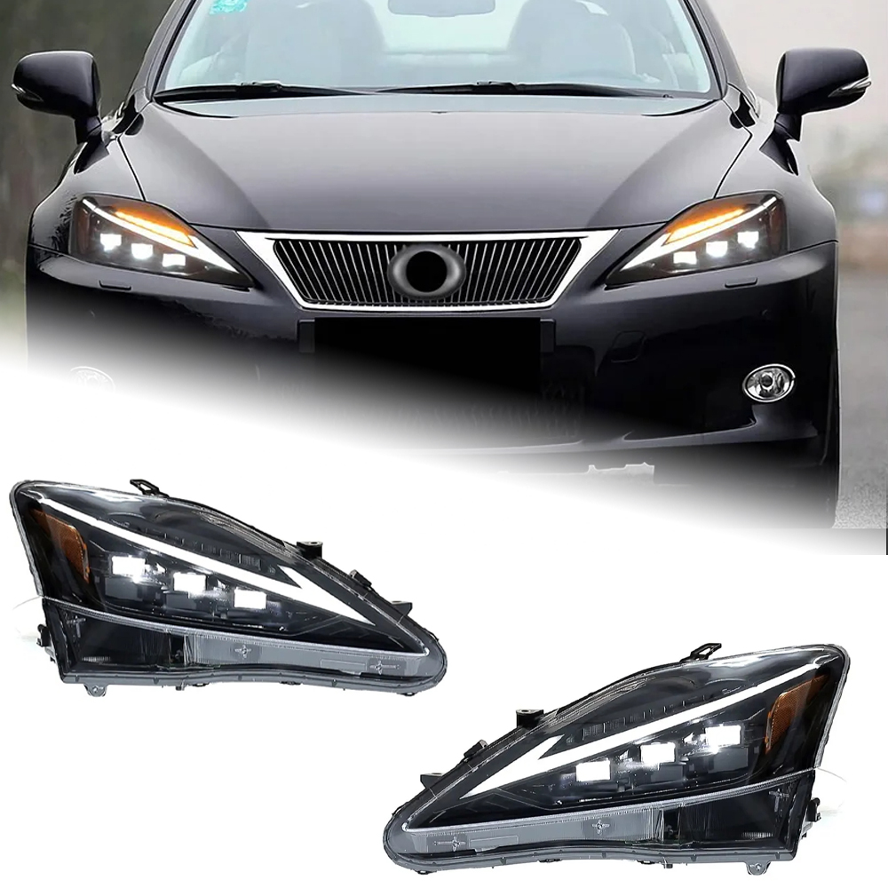 AKD Head Lamp for Lexus IS250 LED Headlight 2006-2012 Headlights is300 is350 DRL Turn Signal High Beam Angel Eye Projector Lens Auto Accessories