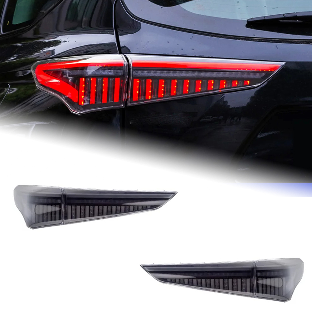 AKD Tail Lamp for Toyota Highlander LED Tail Light 2021-2022 Highlander Rear Fog Brake Turn Signal Automotive Accessories