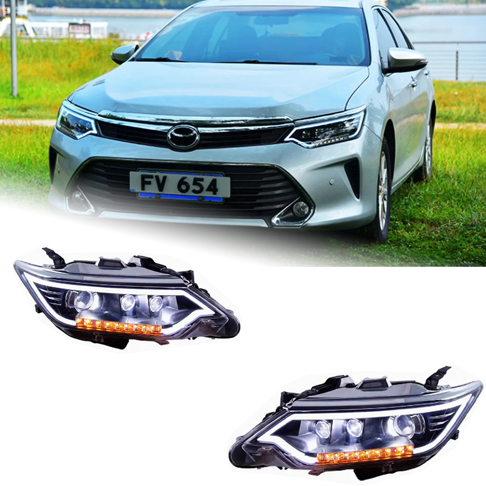 AKD Car Styling for Toyota Camry Headlights 2015-2017 Camry V55 LED Headlight Eagle Eye Brand DRL Hid Bi Xenon Auto Accessories