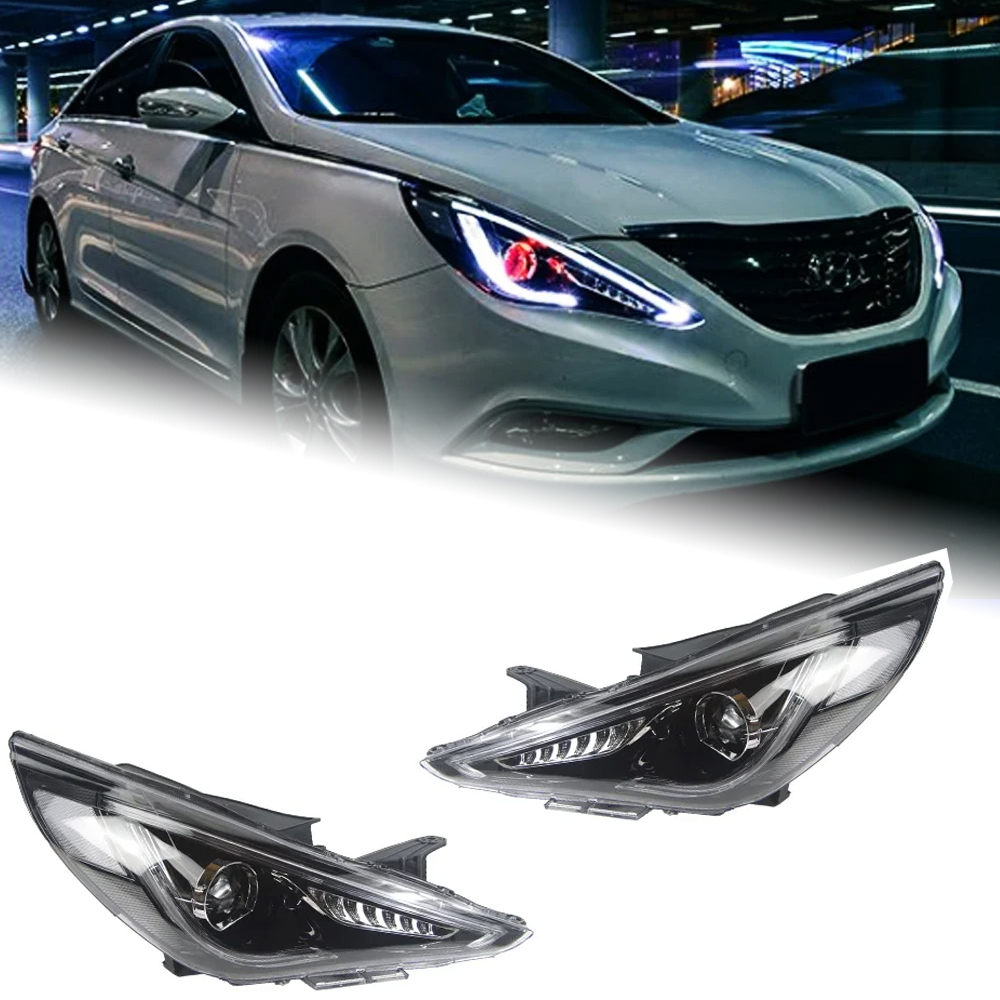 AKD Car Styling Head Lamp for Hyundai Sonata LED Headlights 2011-2016 Dynamic Turn Signal LED DRL Hid Bi Xenon Auto Accessories