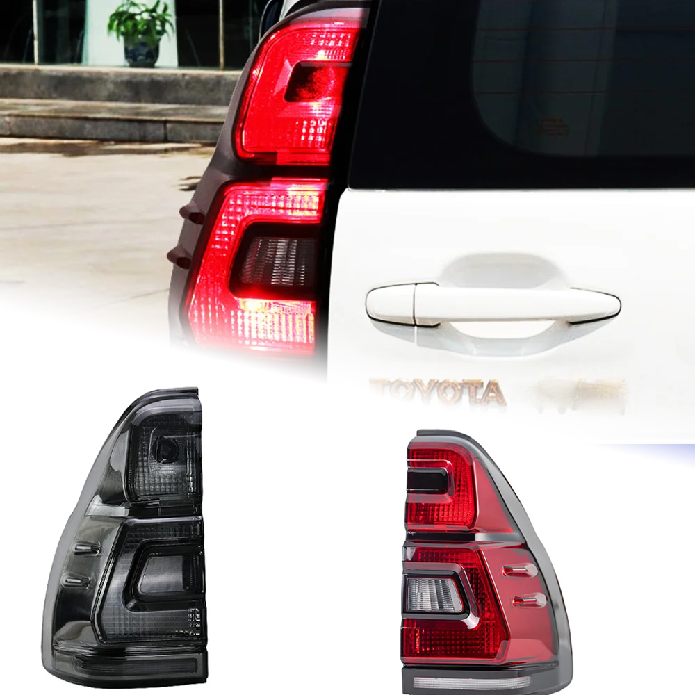 AKD Car Lights For Toyota Land Cruiser Prado 2003-2009 LED Auto Taillights Upgrade 2019 Newest Design Rear Lamp Highlight Accessories Kit