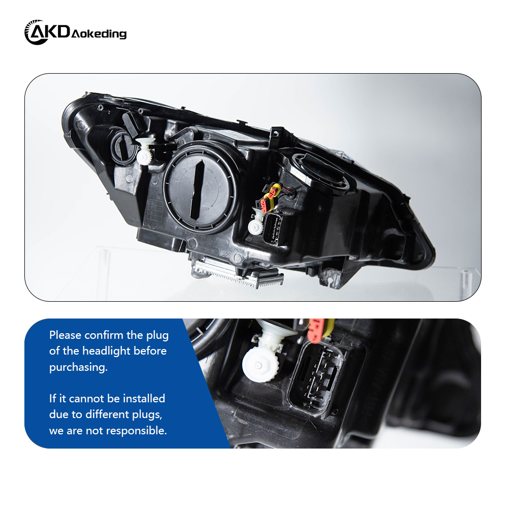 AKD Headlight Assembly Upgrade for 2009-2016 BMW Z4 E89 Models: LED Laser Sequential Turn Signals, Daytime Running Lights, And Bi-xenon Projector Lenses.
