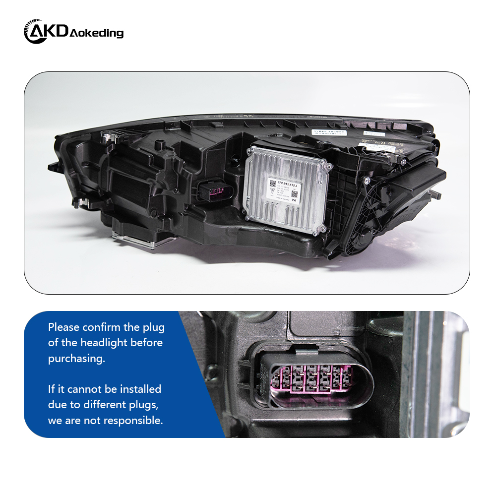 AKD Headlight Assembly Upgrade for 2015-2018 Audi A7 Models: LED Laser Lens, Daytime Running Lights, And Sequential Turn Signals.