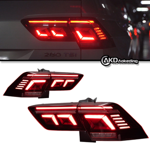 AKD Car Lights for VW Tiguan Led Tail Light 2017-2022 New Tiguan Rear Lamp DRL Dynamic Signal Reverse Automotive Accessories