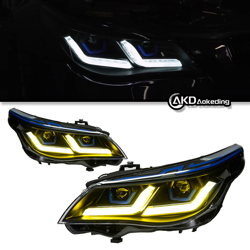 AKD Car Styling Head Lamp for BMW E60 Headlights 2003-2009 523i 530i Angel Eye LED Headlight DRL Hid Bi Xenon Auto Accessories