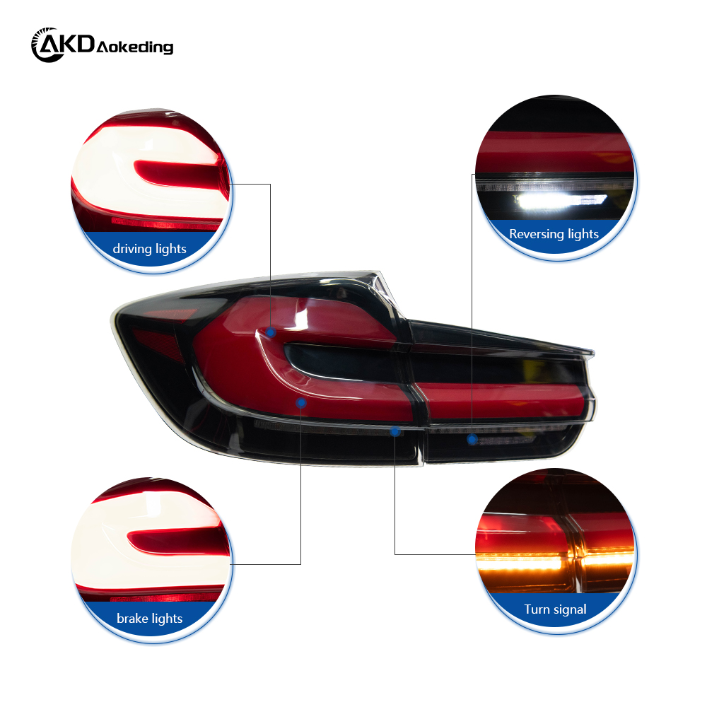 AKD LED signal brake styling modification taillights suitable for 2013-2019 BMW 3 Series F31 Touring models.