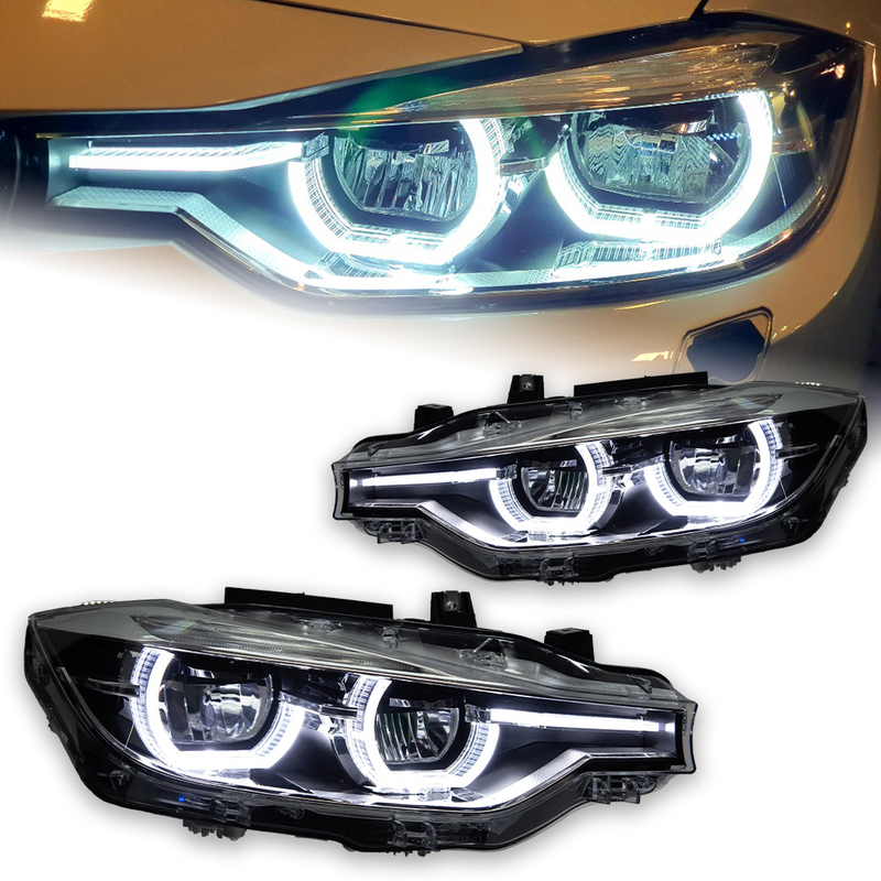 AKD Car Styling Head Lamp for BMW F30 Headlights 2013-2015 F35 LED Headlight 320i 318i 325i DRL Angel Eye Automotive Accessories