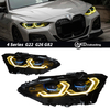 AKD For BMW 4 Series G22 G23 G26 M4 modified LED laser headlight assembly dual color golden eye