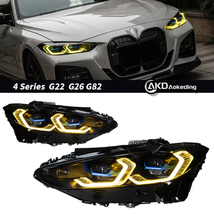 AKD For BMW 4 Series G22 G23 G26 M4 modified LED laser headlight assembly dual color golden eye