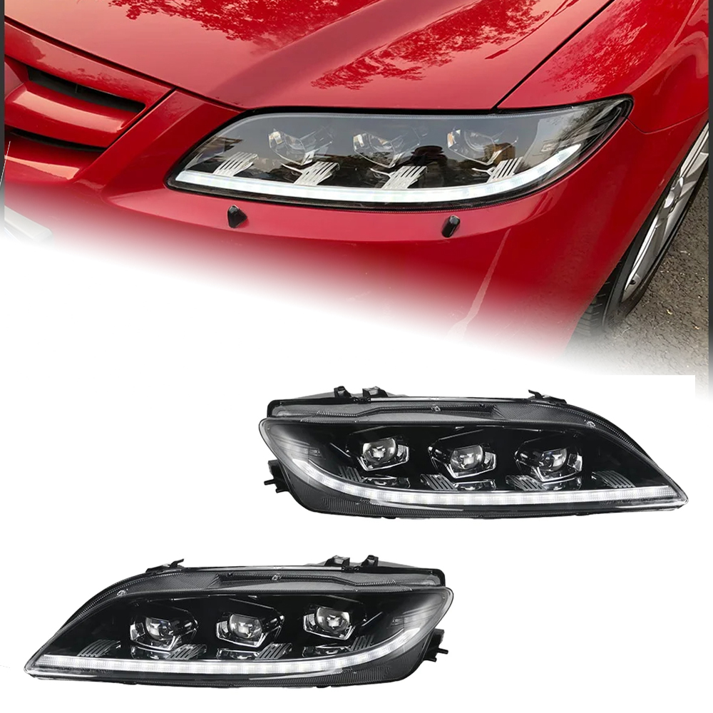 AKD Car Lights for Mazda 6 2003-2015 M6 LED Matrix Headlights Assembly Upgrade Guide DRL Mazda6 Dynamic Turn Signal Lamp Accessories