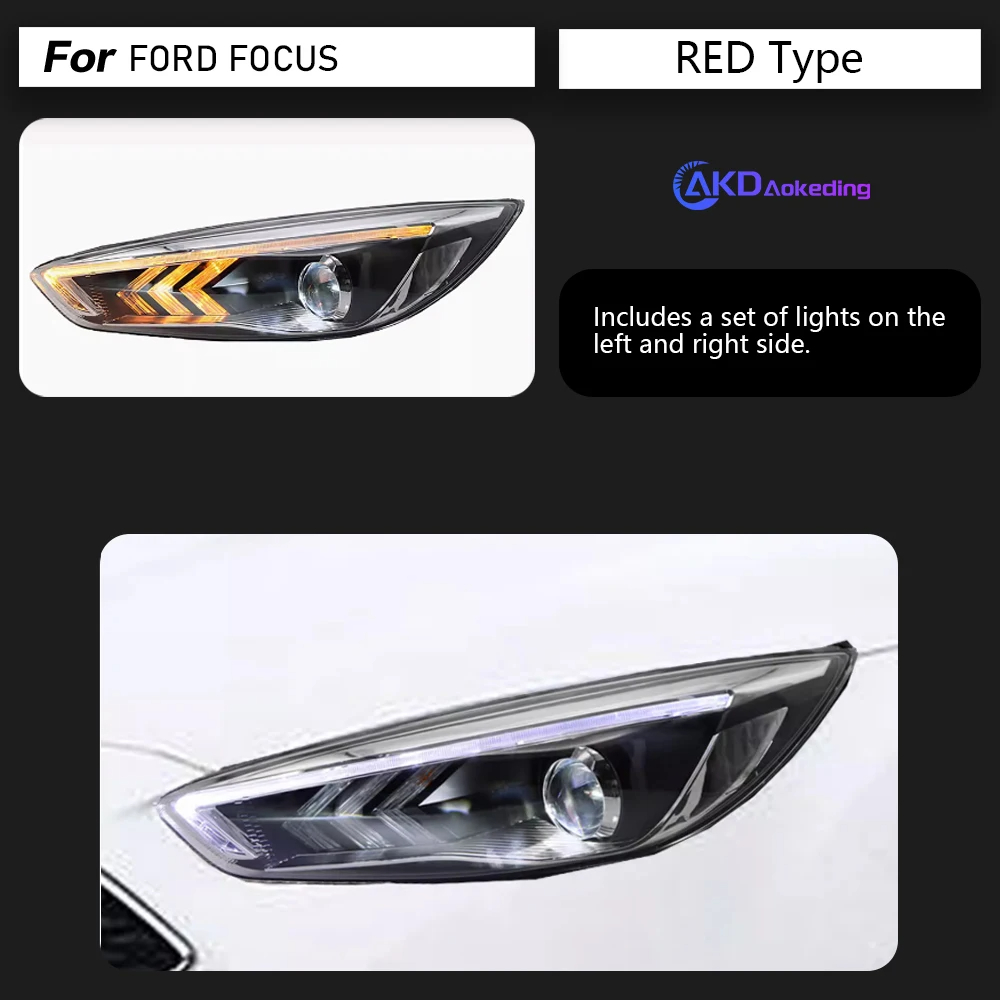 AKD Car Styling for Ford Focus Headlights 2015-2017 New Focus LED Headlight Dynamic Signal Led Drl Hid Auto Accessories