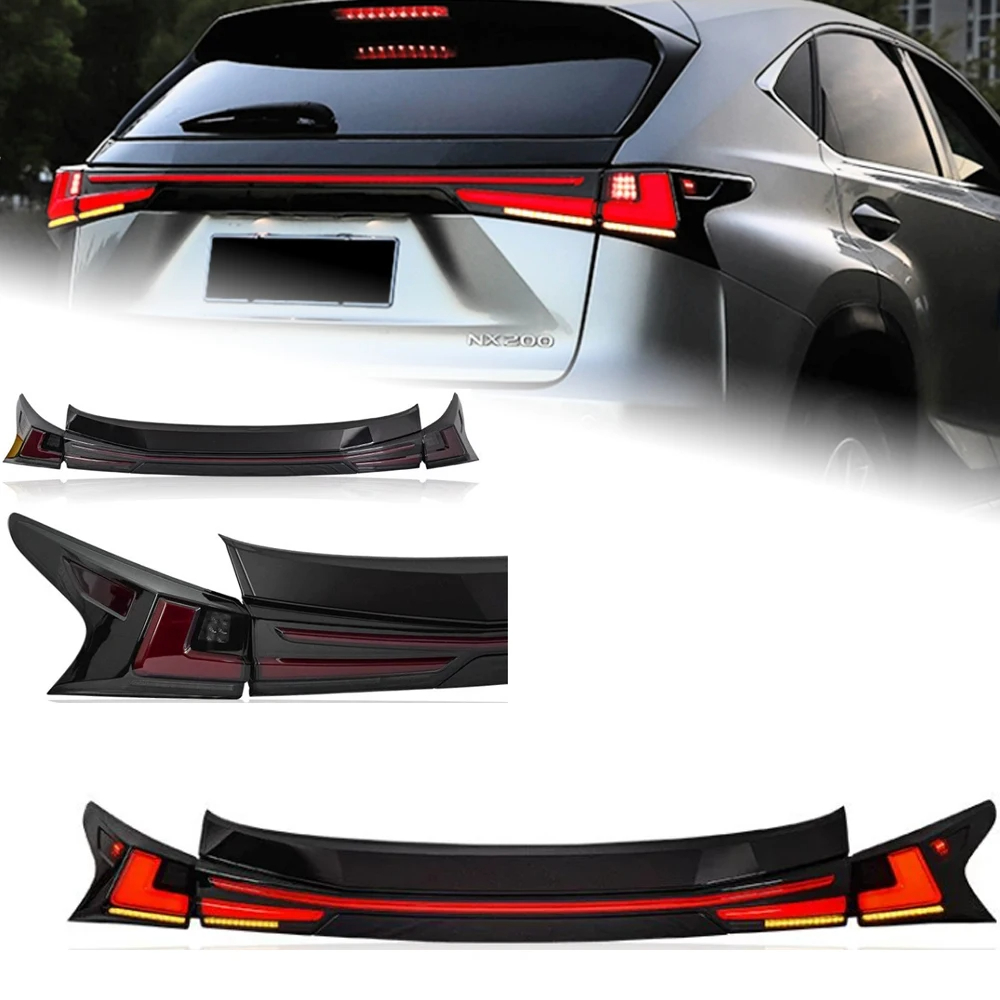 AKD Car Styling for Lexus NX200t NX Tail Lights 2015-2021 NX300h NX200 LED Tail Lamp DRL Dynamic Signal Reverse auto Accessories