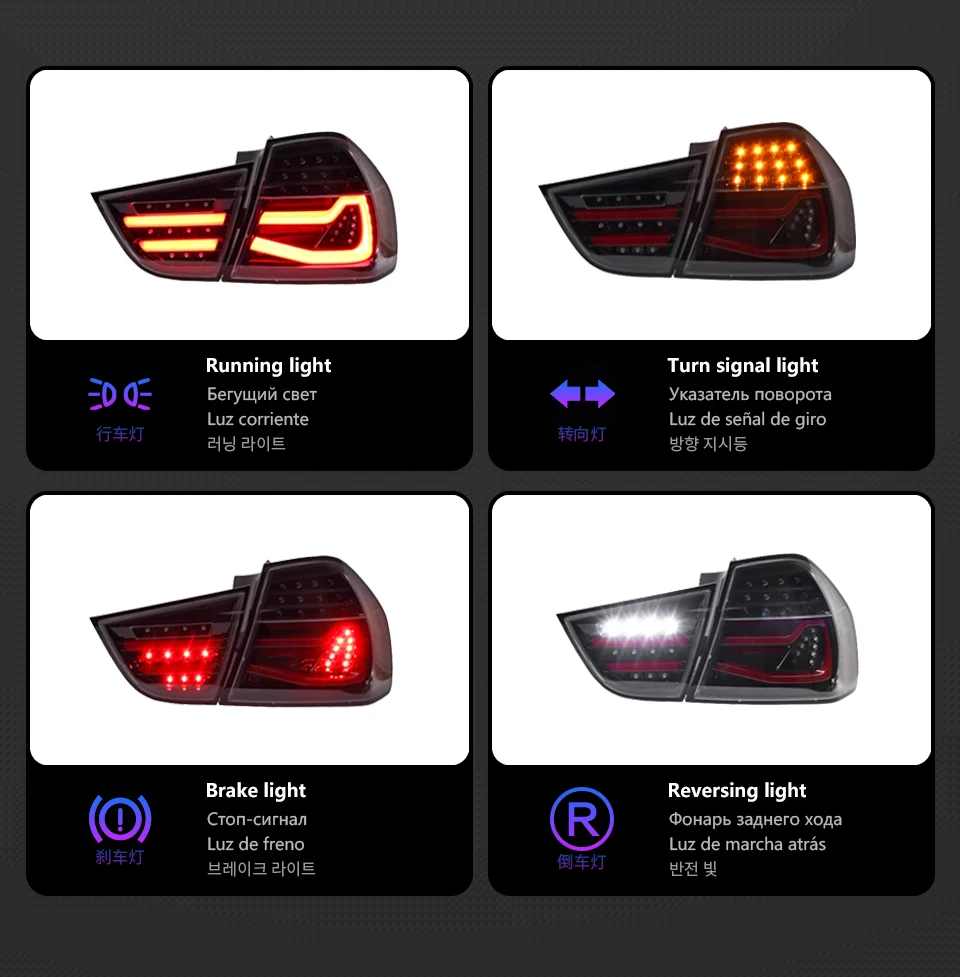 AKD Car Styling for BMW E90 Tail Light 2009-2012 320i 323i325i 330i LED Tail Lamp DRL Signal Brake Reverse auto Accessories