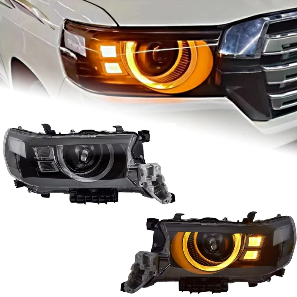 AKD Car Styling for Toyota Land Cruiser Headlights 2016-2021 LC70-LC90 LED Headlight DRL LED Projector Lens Automotive Accessories