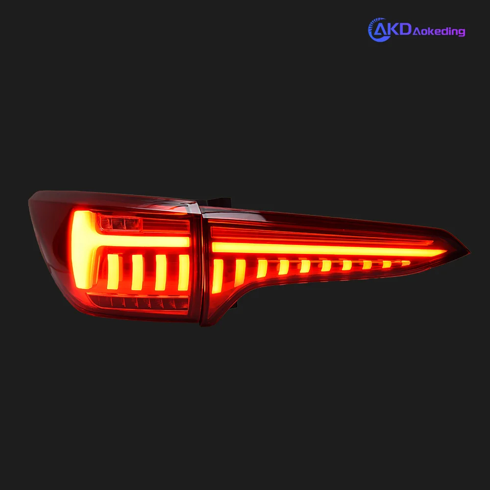 AKD Car Styling for Toyota Fortuner Tail Lights 2016-2019 Audi-Design dynamic Signal Tail Lamp LED Tail Light DRL auto Accessories