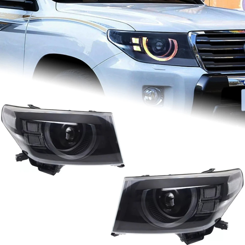 AKD Car Styling for Toyota Land Cruiser Headlights 2007-2015 LC200 LED Headlight DRL LED Projector Lens Automotive Accessories