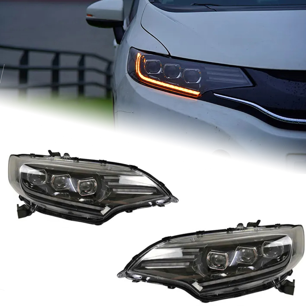 AKD Car Styling Head Lamp for Honda Fit Headlights 2014-2018 New Jazz All LED Headlight LED DRL Hid Bi Xenon Auto Accessories