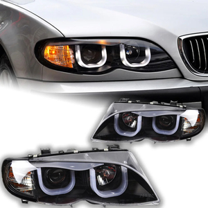 AKD Car Styling for BMW E46 Headlights 2002-2006 320i 318i 323i 325i Headlight DRL Head Lamp Angel Eye Bi Xenon Beam Accessories