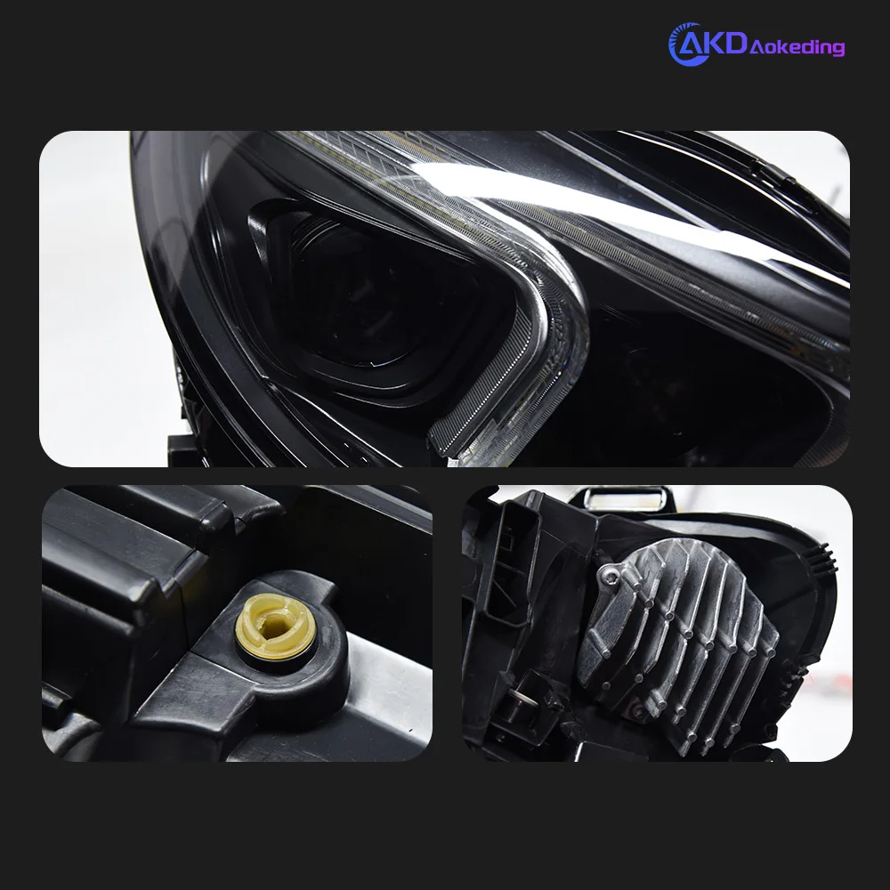 AKD Car Styling for Benz GLE W166 Class headlights 2015-2019 LED Headlight Dynamic Signal Animation DRL matrix Auto Accessories