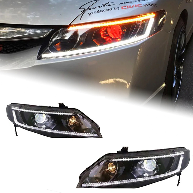 AKD Car Styling Head Lamp for Honda Civic Headlights 2006-2011 Civic FD2 LED Headlight DRL Hid Bi Xenon Auto Accessories