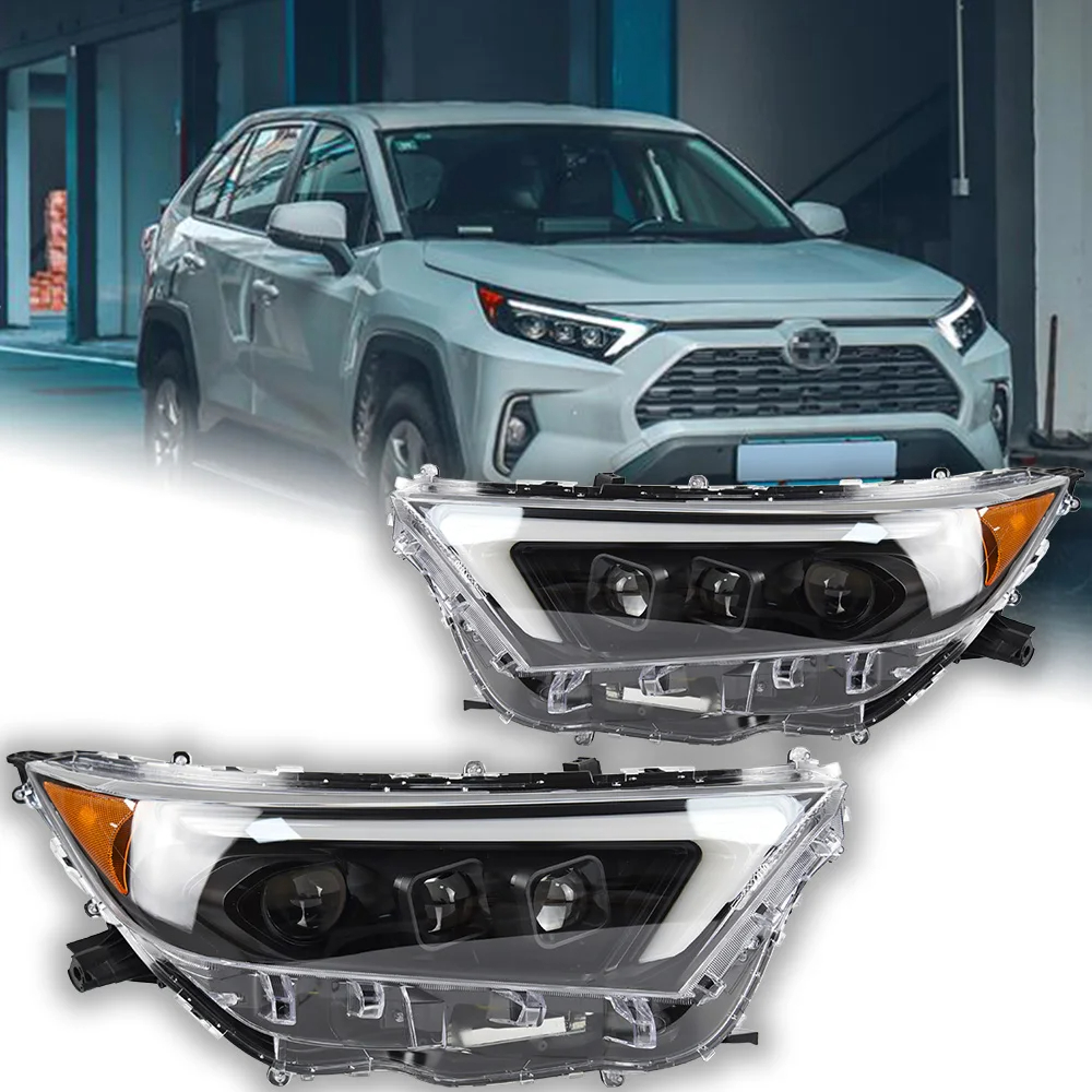 AKD Car Styling Head Lamp for Toyota RAV4 Headlights 2019-2021 New Rav4 LED Headlight Projecto Lens DRL Automotive Accessories