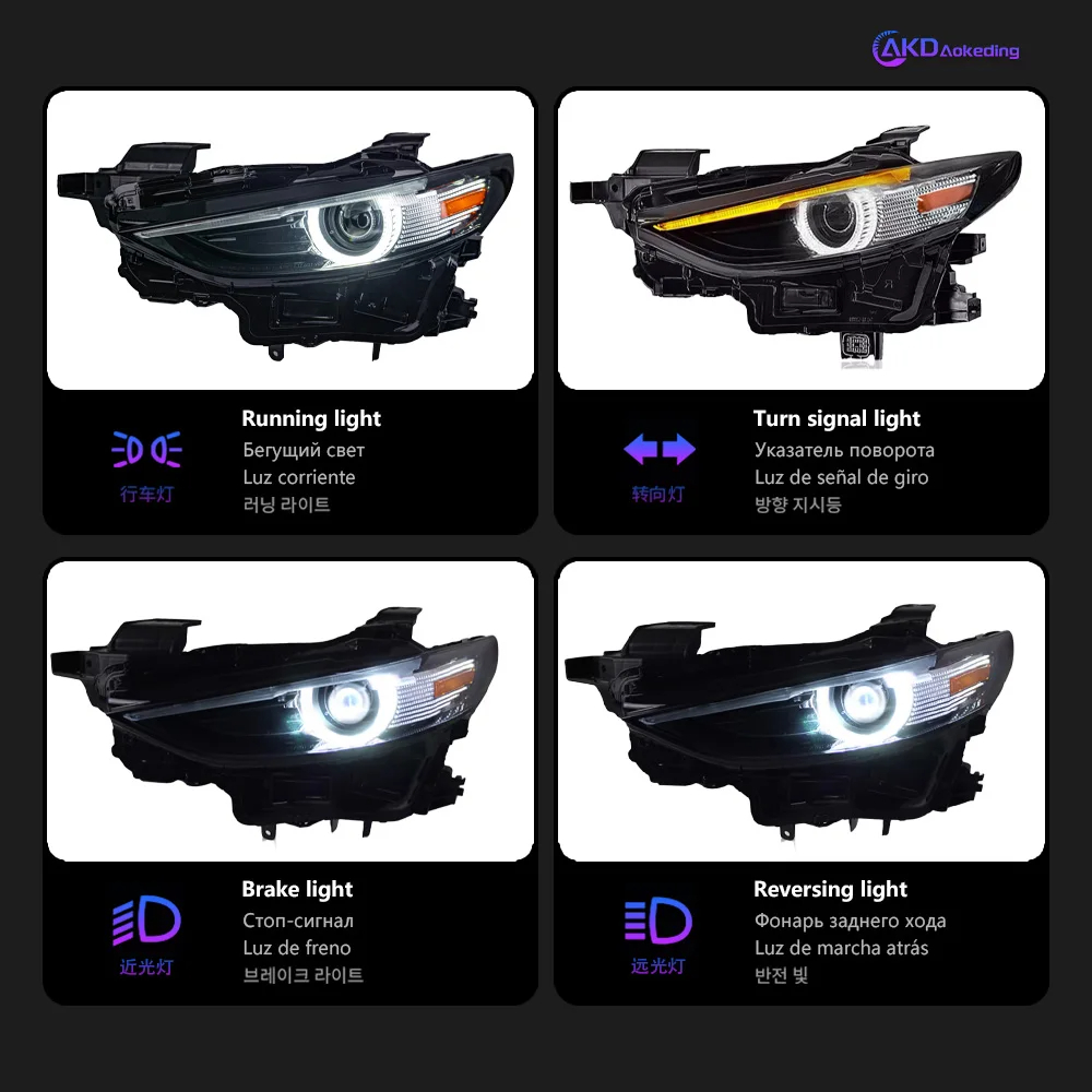 AKD Car Styling for Mazda 3 Axela LED Headlight 2020-2023 New Mazda3 LED DRL Hid Head Lamp Angel Eye Bi Xenon Accessories