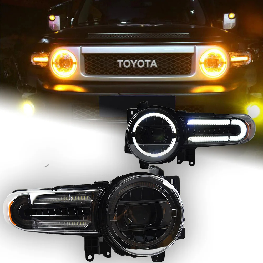 AKD Car Styling Head Lamp for Toyota FJ Cruiser Headlights 2007-2020 FJ150 LED Headlight Projector Lens DRL Auto Accessories