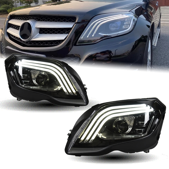 AKD Car Styling Head Lamp for Benz GLK GLK300 Headlights 2008-2015 X204 GLK260 GLK LED Headlight DRL Dynamic Signal Auto Accessories