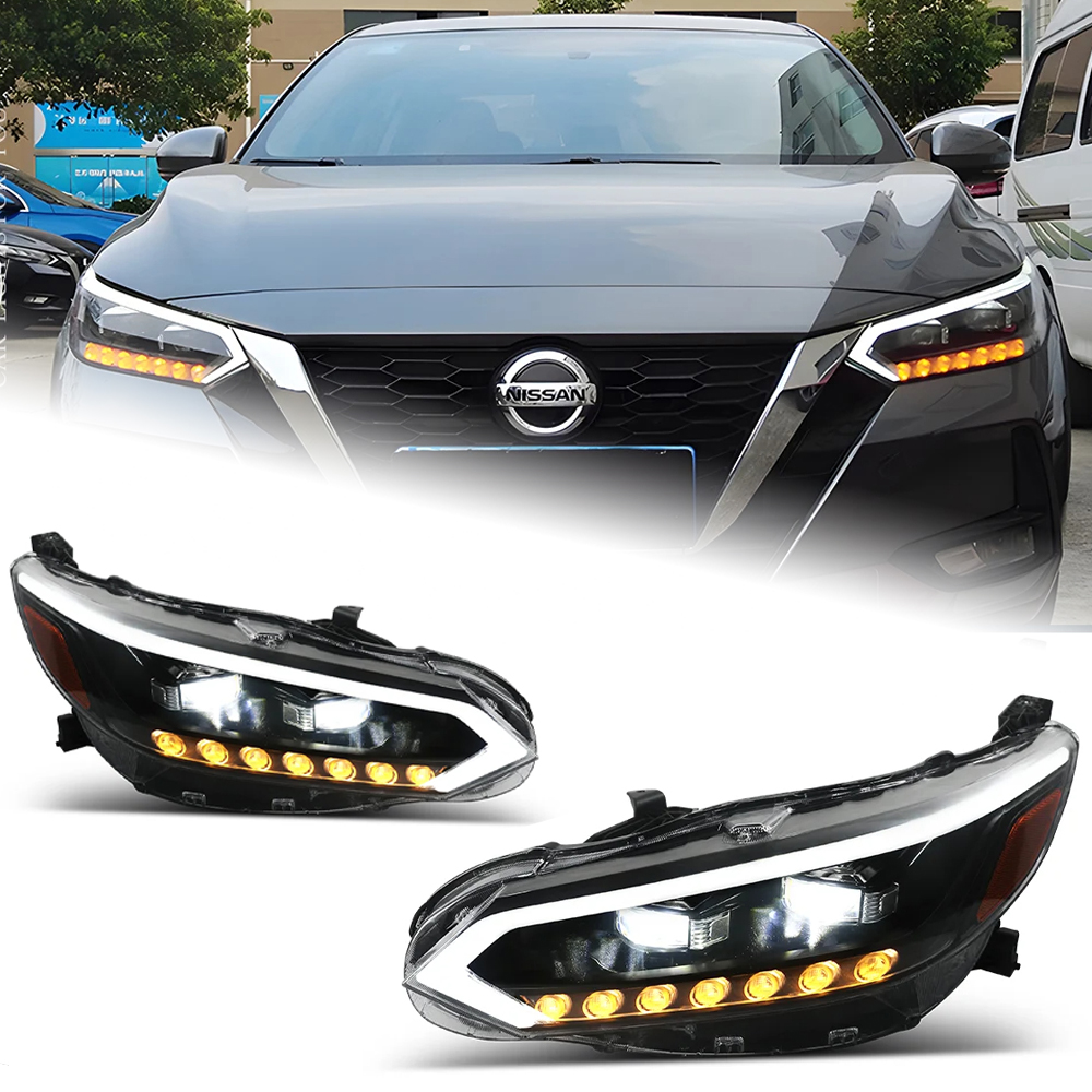 AKD Car Lights For Sylphy 2020-2022 Sentra LED Auto Headlights Assembly Upgrade Projector Lens Dynamic Lamp Tools Accessories Kit