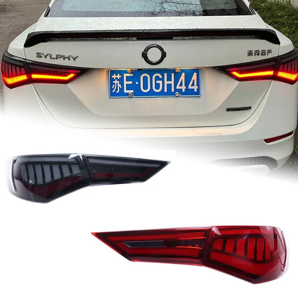 AKD Car Styling for Nissan Sylphy Tail Lights 2019-2022 New Sentra LED Tail Lamp DRL Signal Brake Reverse auto Accessories