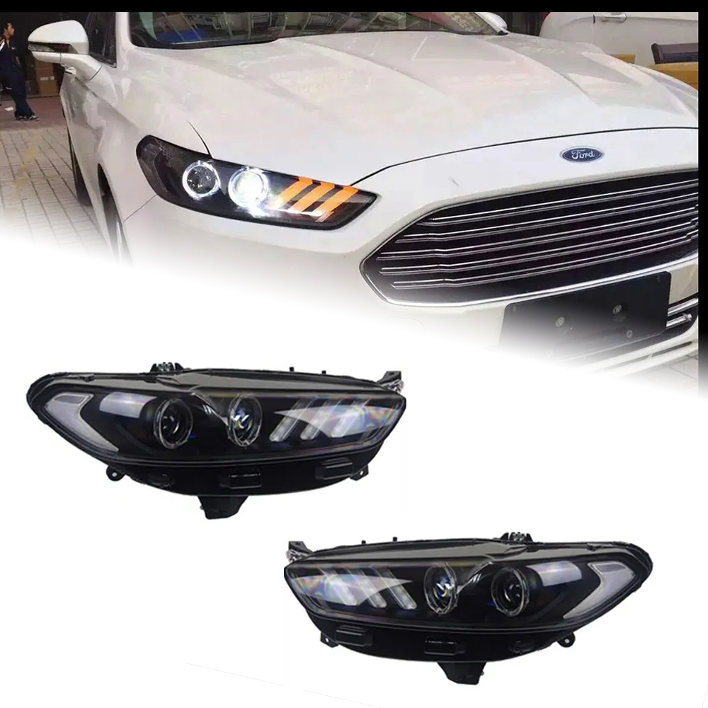 AKD Car Styling for Ford Fusion Headlight 2013-2017 Mondeo DRL Mustang Design Hid Dynamic Signal Bi Xenon LED Beam Accessories