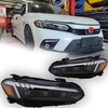 AKD Car Lights for Civic 11th 2021-Now LED Auto Headlight Assembly Upgrade Projector 3 Lens Dynamic Signal Lamp LHD RHD Accessories