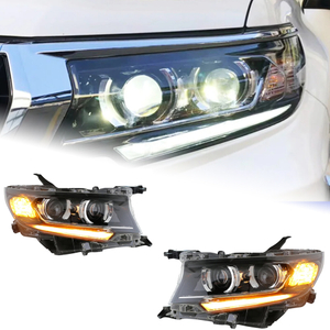 AKD Head Lamp for Toyota Prado LED Headlight 2018-2021 Headlights Prado DRL Turn Signal High Beam Angel Eye Projector Lens