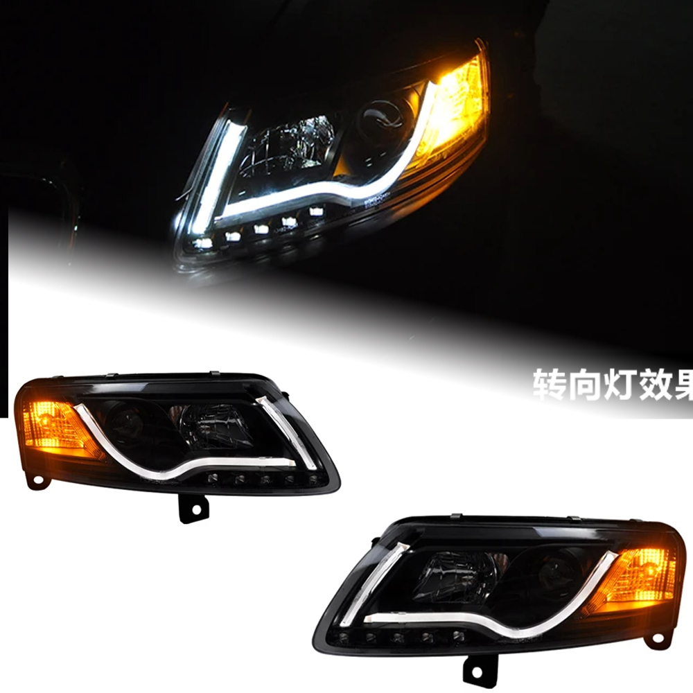 AKD Car Styling for A6 Headlights 2005-2011 A6 C5 C6 Taiwan Sonar LED Headlight LED DRL Hid Bi Xenon Head Lamp Auto Accessories