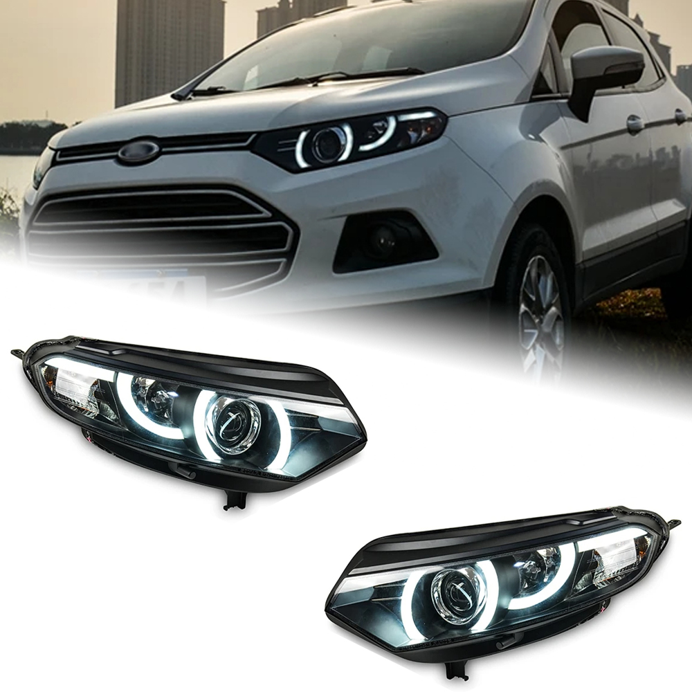 AKD Car Styling for Ford Ecosport Headlight 2014 Brand Sonar LED Headlight DRL Hid Head Lamp Angel Eye Bi Xenon Beam Accessories