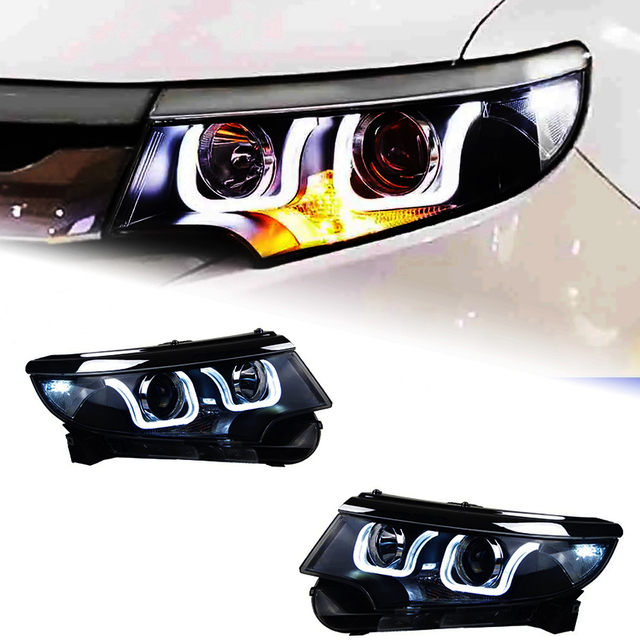 AKD Car Styling for Ford Edge Headlights 2010-2014 Edge LED Headlight DRL Hid Head Lamp Angel Eye Bi Xenon Beam Accessories