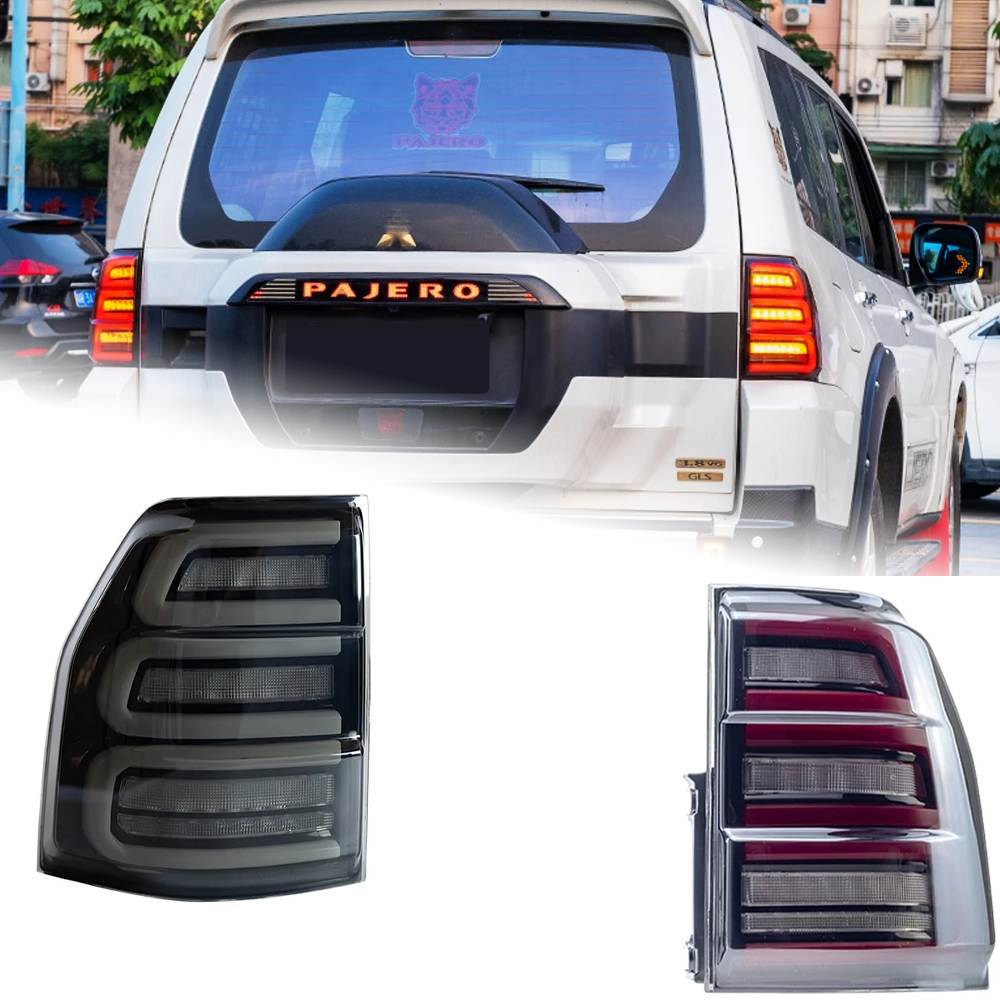 AKD Car Accessories Rear Lamp for Pajero V93 Tail Lights 2006-2020 Pajero V97 LED Tail Light V87 DRL Brake Signal Reverse