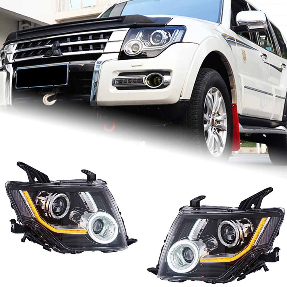 AKD Car Styling for Pajero V97 Headlights 2006-2020 V93 LED Headlight Montero V85 V95 Dynamic Signal Animation DRL Accessories