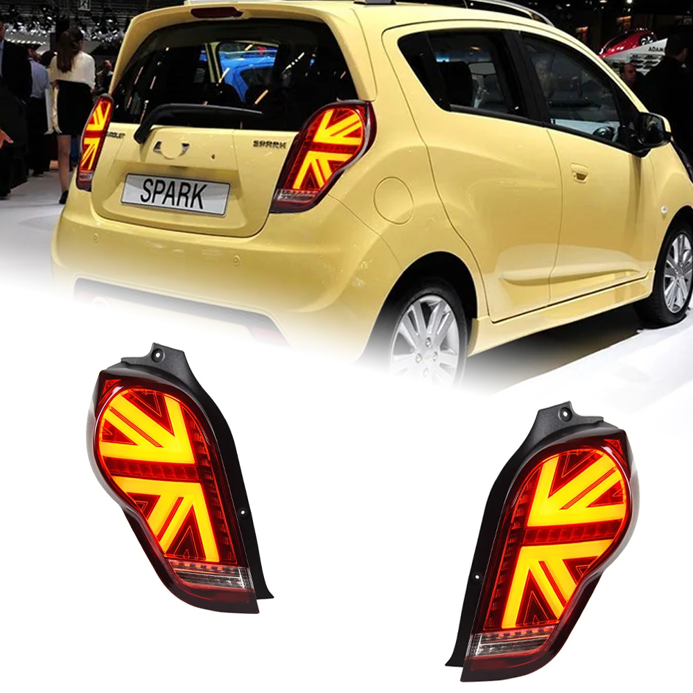 AKD Car Styling for Chevrolet Spark Tail Lights 2012-2017 New Spark LED Tail Lamp DRL Signal Brake Reverse auto Accessories