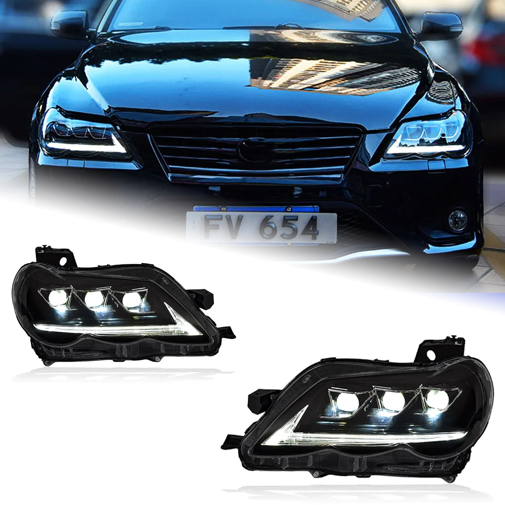 AKD Head Lamp for Toyota Mark X LED Headlight 2005-2009 Headlights Reiz DRL Turn Signal High Beam Angel Eye Projector Lens