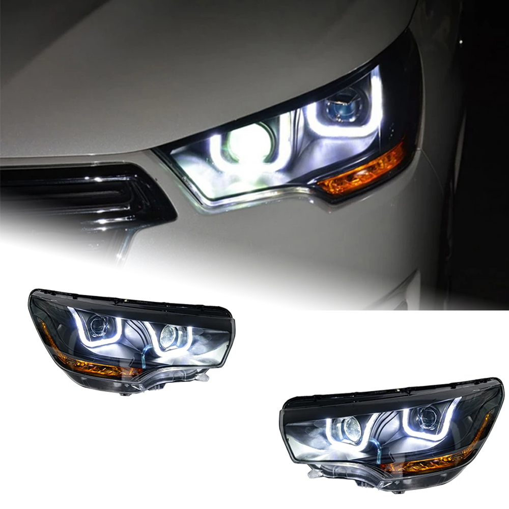 AKD Car Lights for Citroen C4L 2013-2016 LED Auto Headlight Assembly Upgrade Bifocal Lens Blink Signal Lamp Tool Accessories