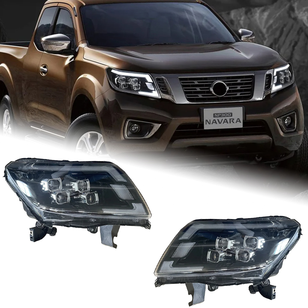 AKD Car Styling Head Lamp for Nissan Navara Headlights 2014-2021 NP300 Frontier LED Headlight Signal DRL LED Projector Auto Accessories