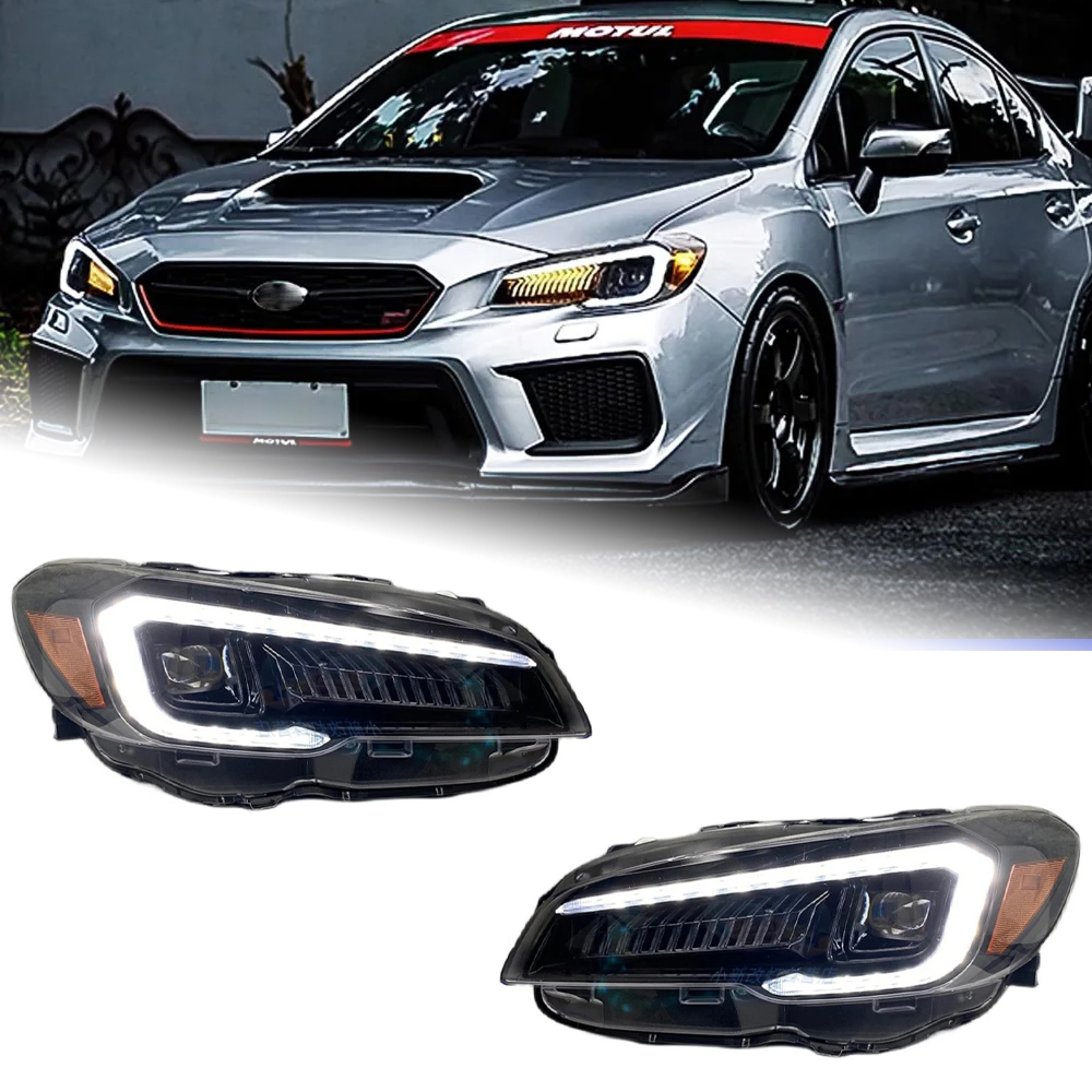 AKD Car Lights For Subaru WRX 2015-2021 STI LED Headlights DRL Fog Lamp Dunamic Turn Signal Angel Eyes Projector Lens Accessories Upgrade