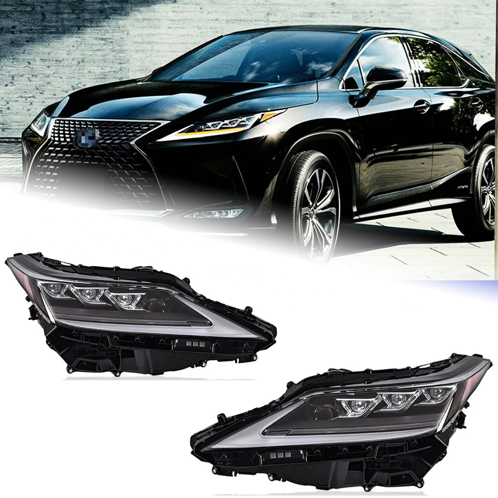 AKD Head Lamp for Lexus RX300 LED Headlight 2020-2022 Headlights RX450 RX200T DRL Turn Signal High Beam Angel Eye Projector Lens