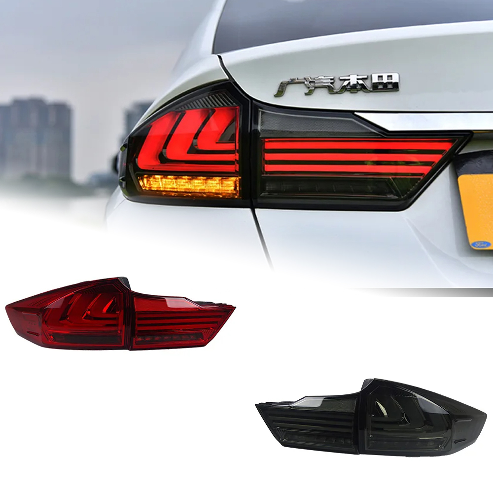 AKD Car Lights For Honda City 2015-2019 LED Auto Taillight Assenbly Upgrade Lexus Design Drnamic Rear Lamp Tools Accessories Kit Facelift