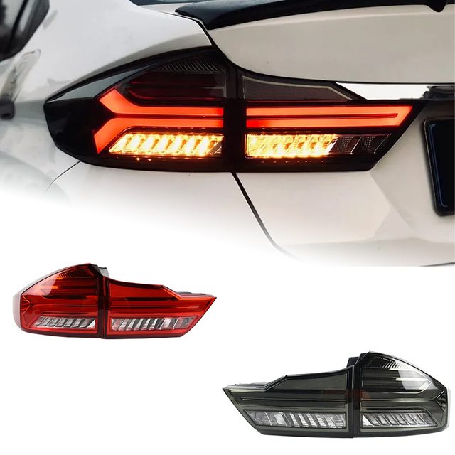 AKD Car Styling for Honda City Tail Light 2015-2019 City LED Tail Lamp LED DRL Dynamic Signal Brake Reverse auto Accessories