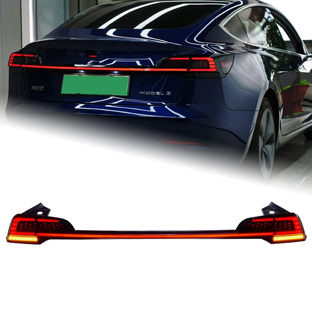 AKD Tail Lamp Tesla Model 3 LED Tail Light Model Y Model3 Rear Fog Brake Turn Signal Automotive Accessories